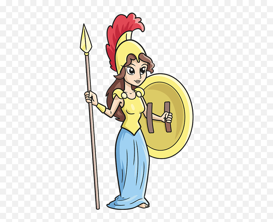 How To Draw Athena - Really Easy Drawing Tutorial Athena Goddess Drawing Tutorial Png,Athena Icon