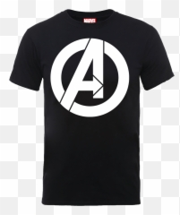 Marvel Avengers Simple Logo T - Shirt Black png