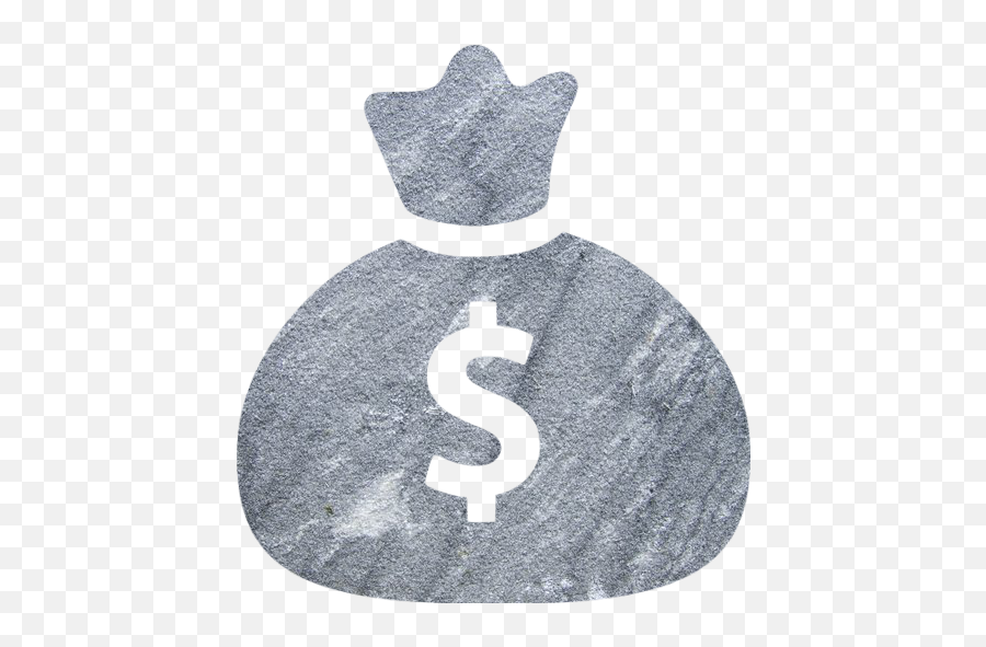 Gray Sandstone Money Bag Icon - Free Gray Sandstone Money Icono Dinero Negro Png,Money Bags Icon