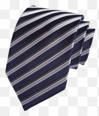 Download Secdtie Striped Navy White And Black Tie - Necktie png
