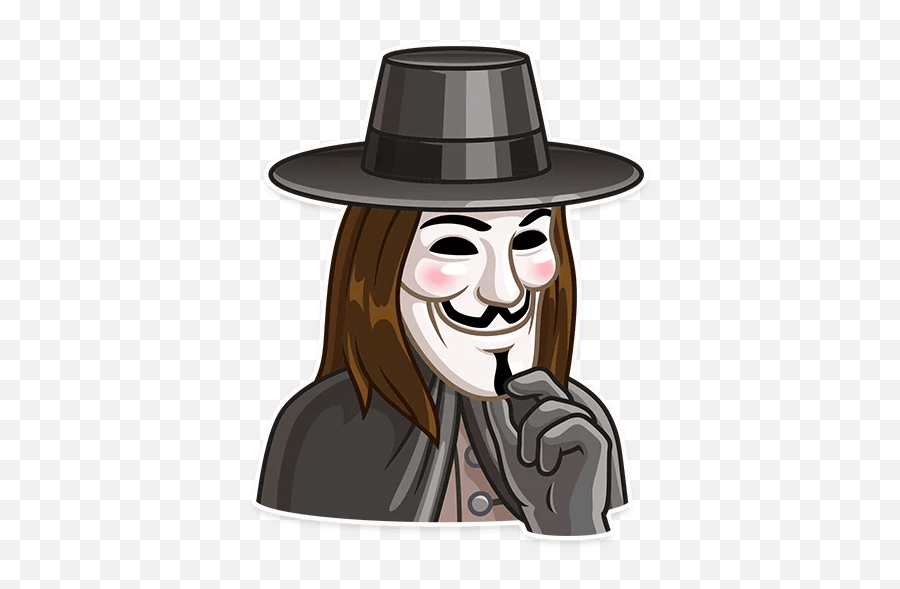 Guy Fawkes - Telegram Sticker English Anonymous Sticker Telegram Png,Guy Fawkes Icon