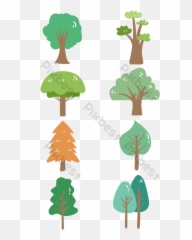 Cute Colored Cartoon Tree Png Images Ai Free Download