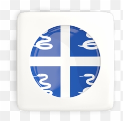 Square Icon With Round Flag Illustration Of Martinique - Vertical png