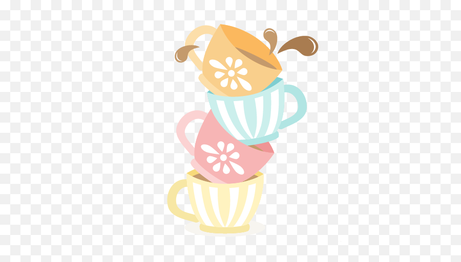 Download Teapot And Tea Cup Png Picture Transparent Library - Stacked Tea Cup Clip Art,Cups Png