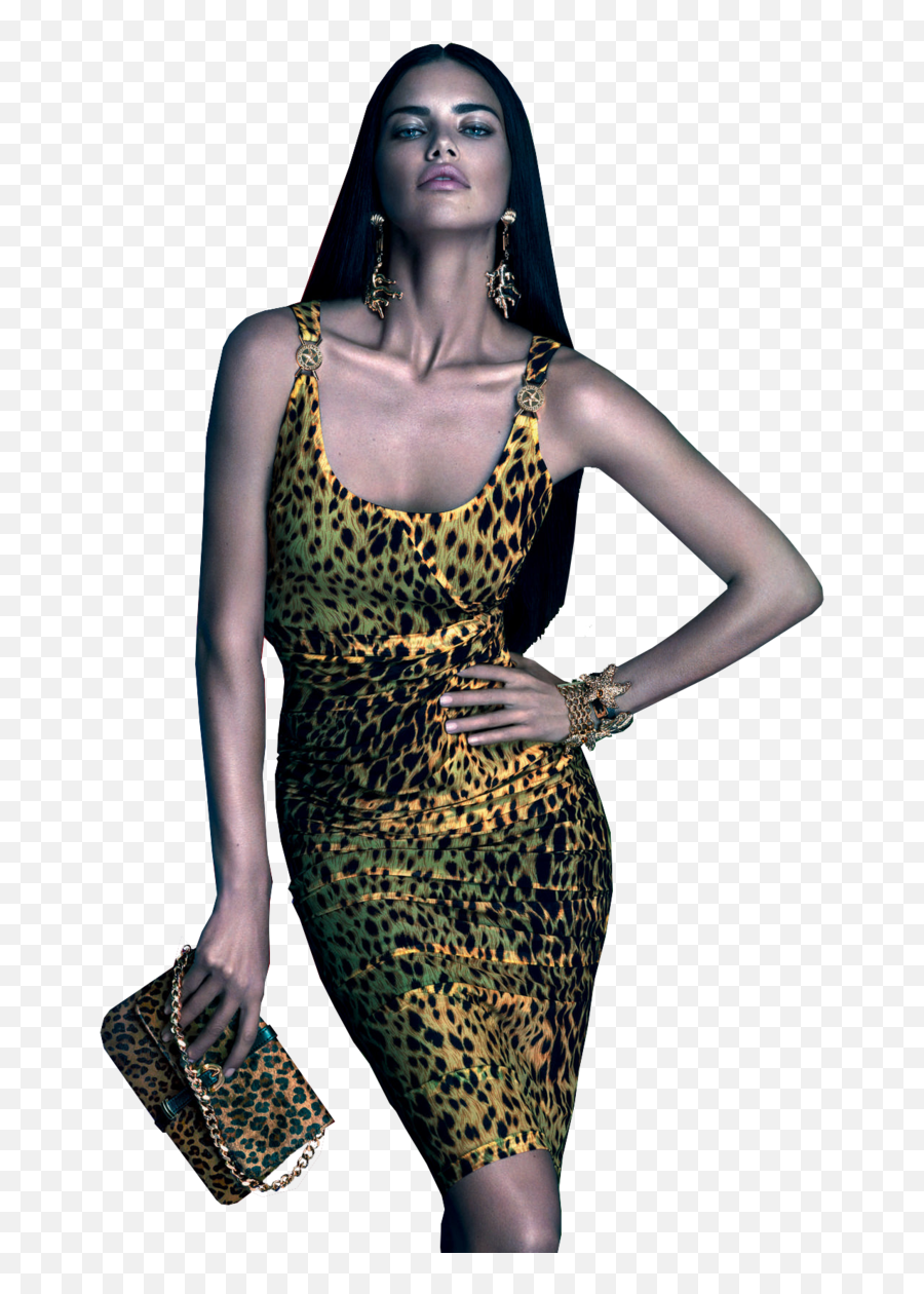 Adriana Lima Transparent Background - Adriana Lima Versace Ad Png,Model Transparent Background