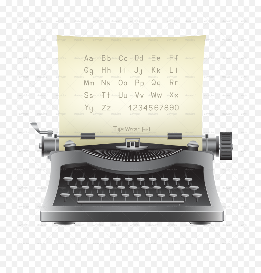 Typewriter - Skrivemaskine Skrift Png,Typewriter Png