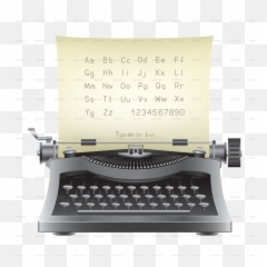Typewriter - Skrivemaskine Skrift Png,Typewriter Png