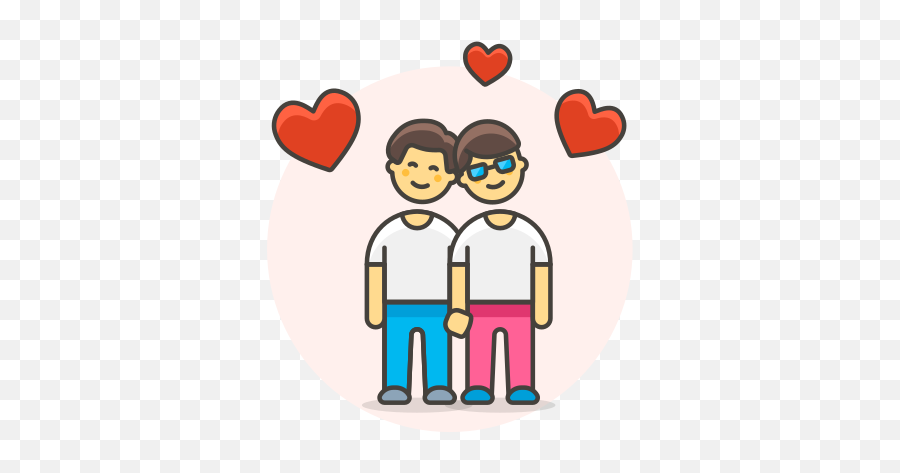 Couple Gay Head To Free Icon Of Lgbt - Gay Couple Cartoon Png,Gay Png