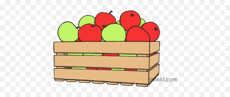 Box Of Apples Illustration - Twinkl Mcintosh Png,Apples Png
