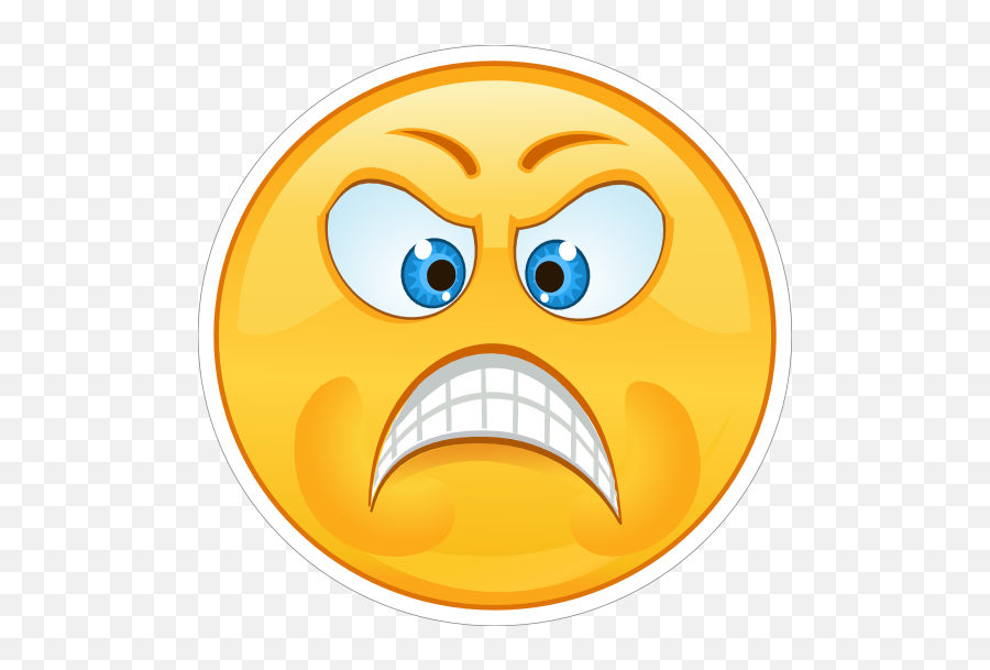 Crazy Angry Emoji Sticker - Excited Emoji Png,Angry Emoji Png