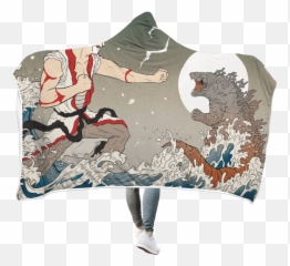Facing With Sea Monster Custom Hooded Blanket - Active Tank Png,Sea Monster Png