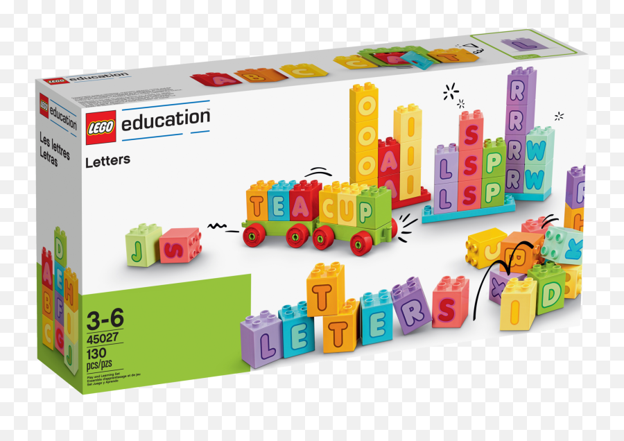 Lego Education Letters - Rato Education Lego Education Duplo Letters Set Png,Lego Block Png