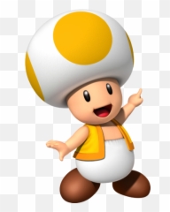 Yellow Toad - Yellow Toad From Mario Png,Toad Png