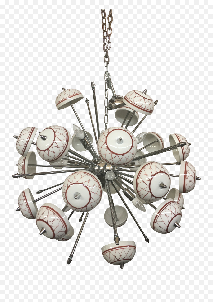 Italian Hand Made Painted Ceramic Chandelier Sputnik - Chandelier Png,Italian Hand Png