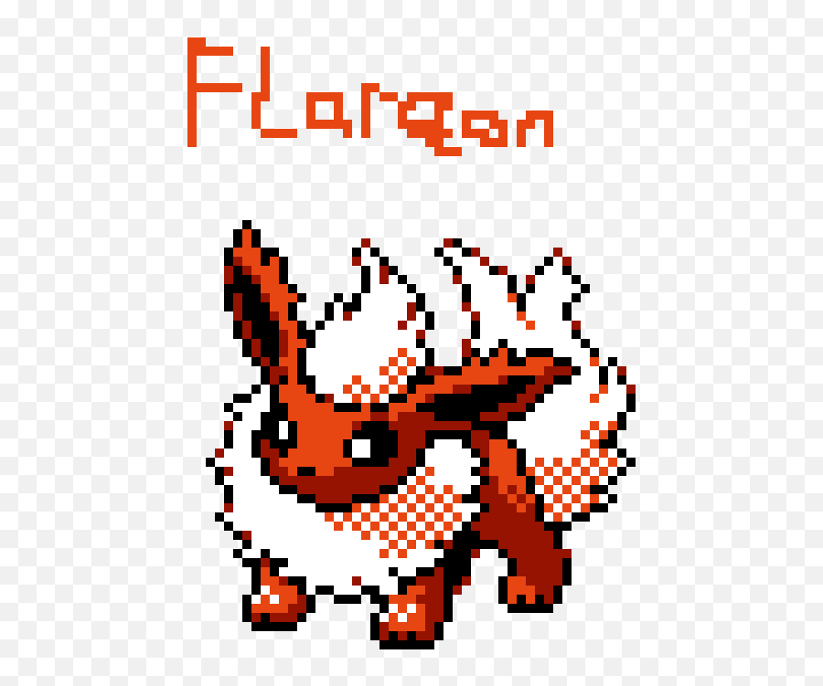 Flareon Pixel Art Maker - Pokemon Excel Pixel Art Png,Flareon Png