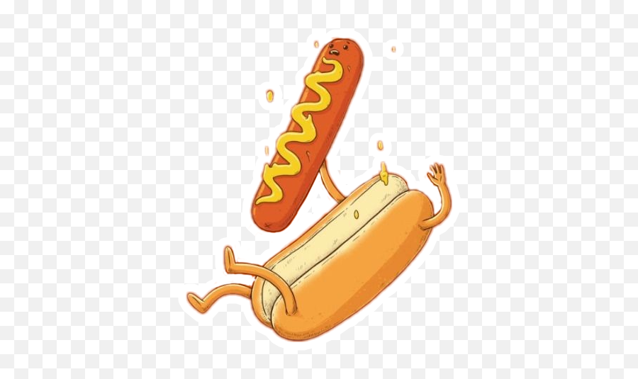 Hotdog Sticker By M - Clip Art Png,Hot Dog Transparent Background