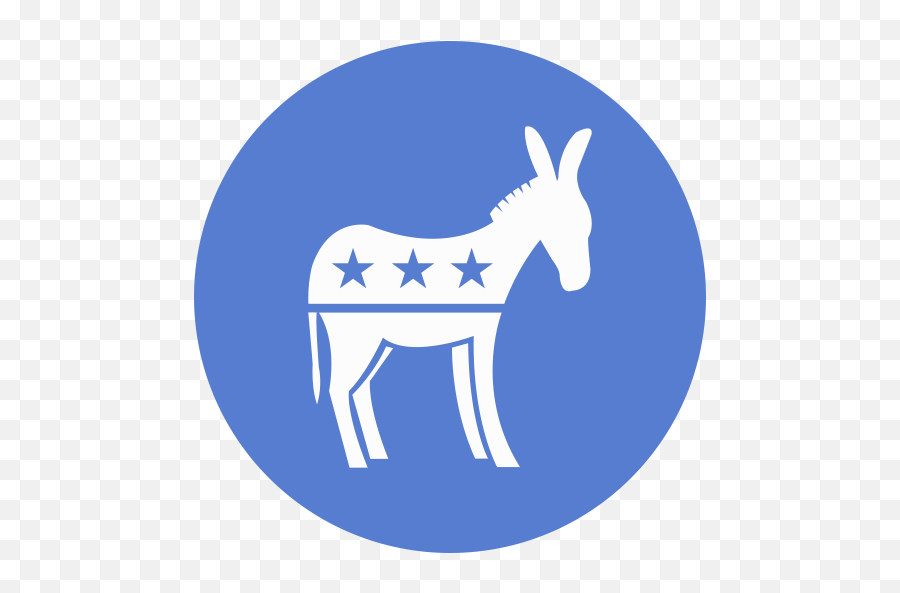 Election Donkey Icon Circle Blue Iconset - Icon Png,Donkey Transparent