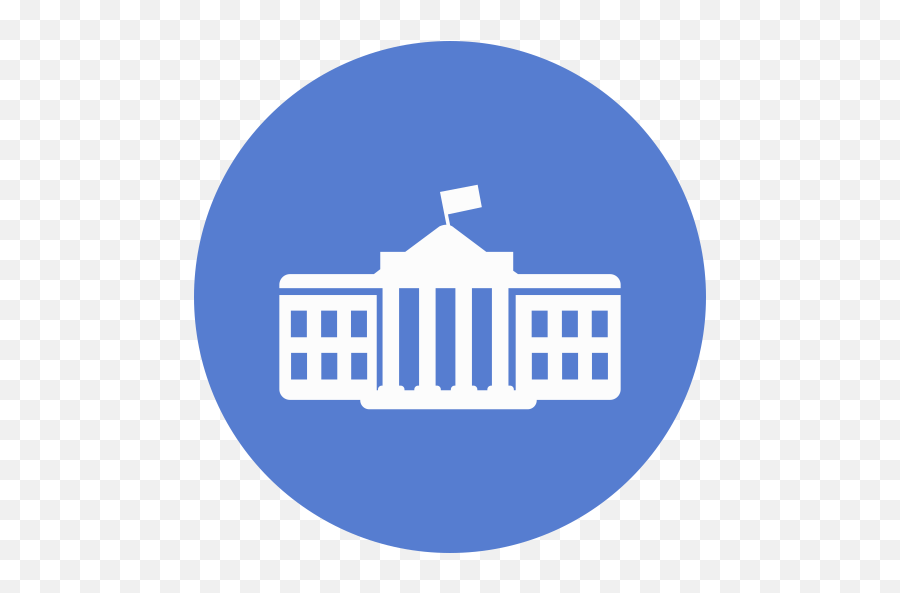 Election White House Icon Circle Blue Iconset - Circle Png,The White House Png