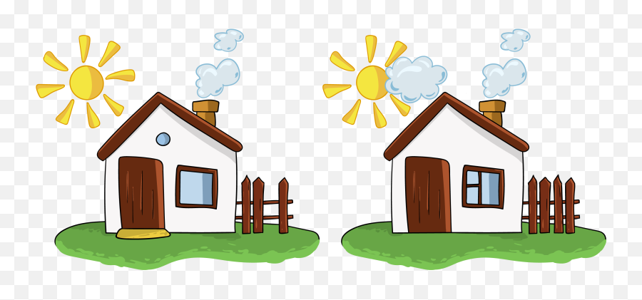 Find The Differences In Houses - House Spot The Difference Find The Five Difference Png,House Transparent