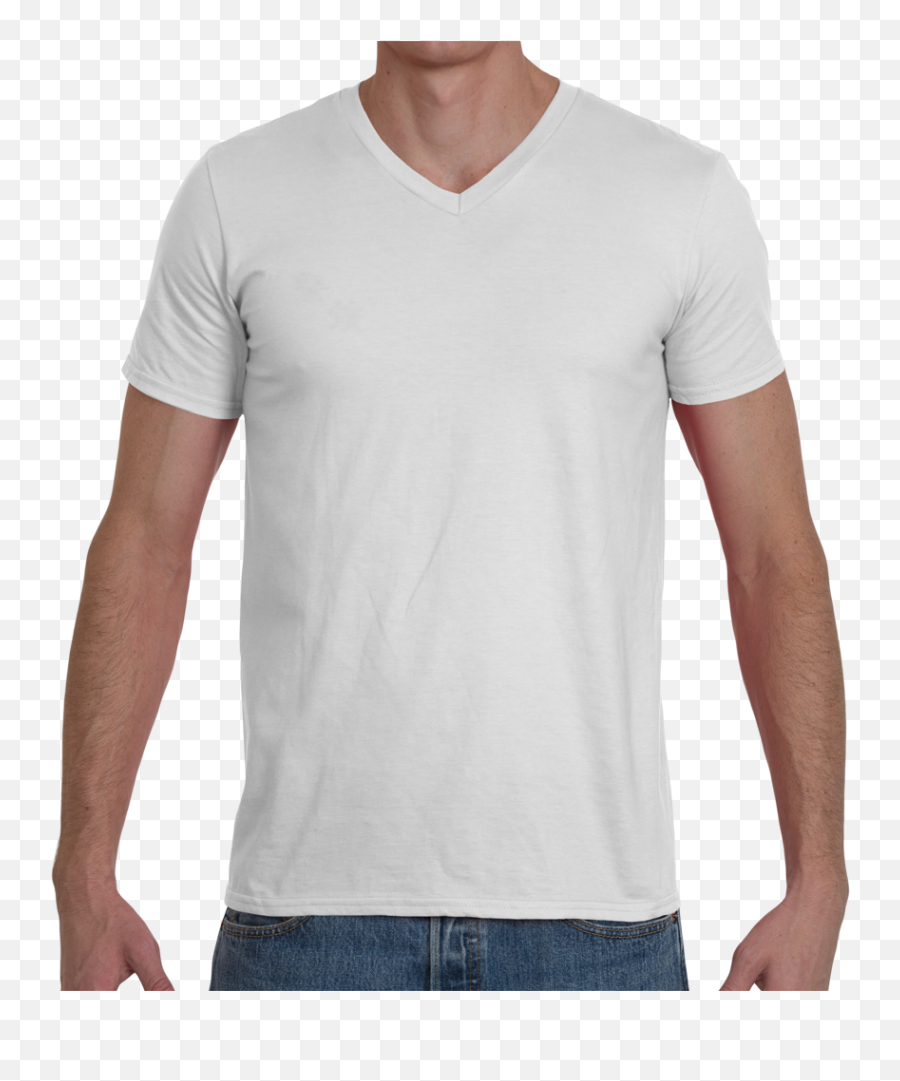 T Shirt Png - Soft Spun Fashion Fit V Neck T Shirt White T White T Shirt V Neck Png,Blank White T Shirt Png