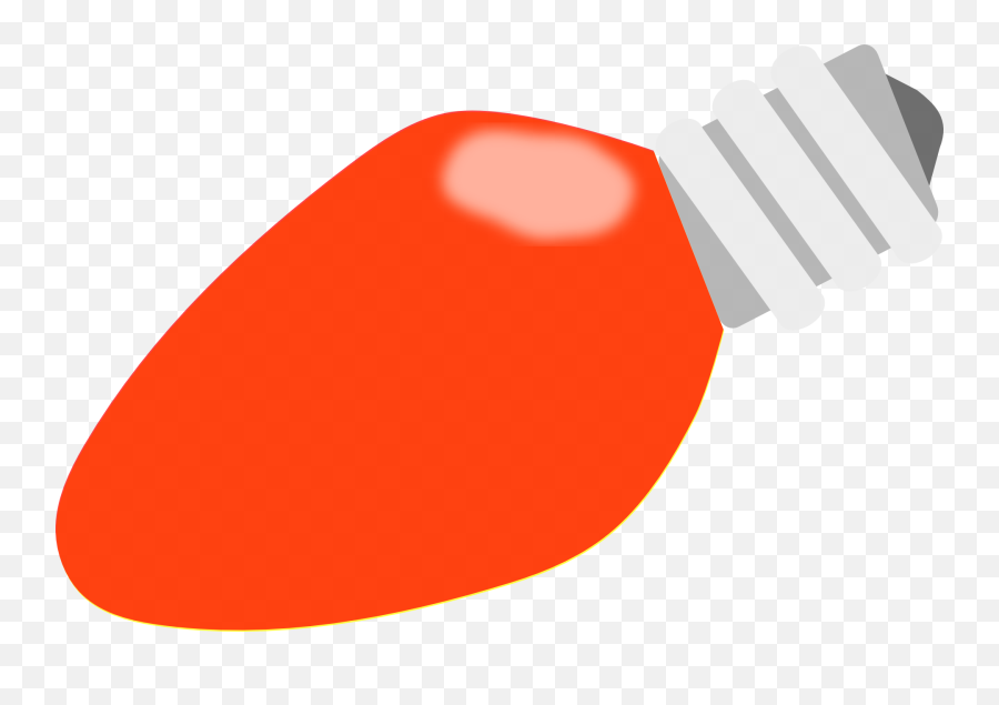 Bulb Clipart Orange - Red Christmas Light Bulb Png Christmas Light Bulbs Vector,Red Light Png