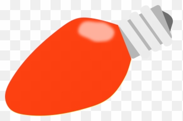 Bulb Clipart Orange - Red Christmas Light Png Bulbs Vector