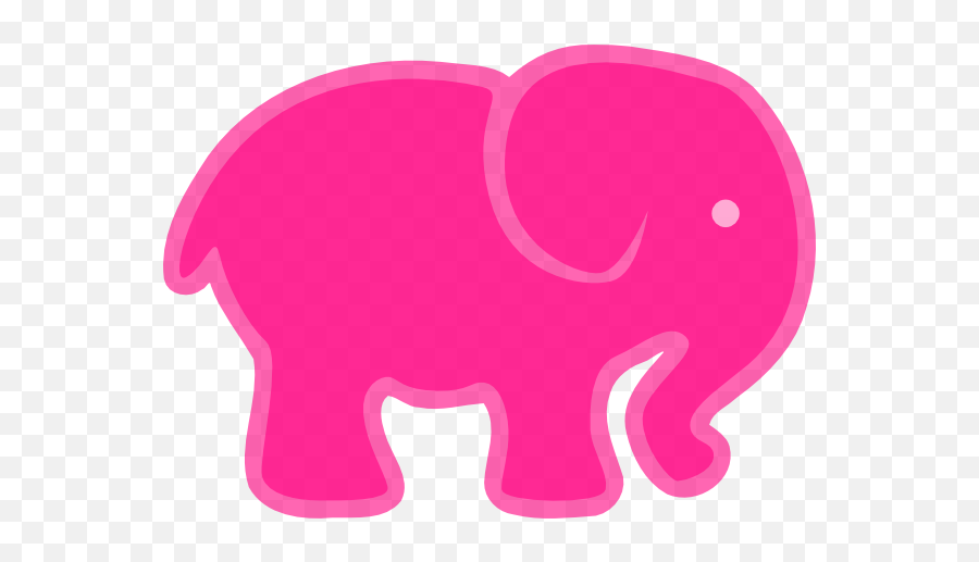 Download Clip Art - Pink Elephant Elephant Clipart Baby Pink Girl Png,Elephant Clipart Png