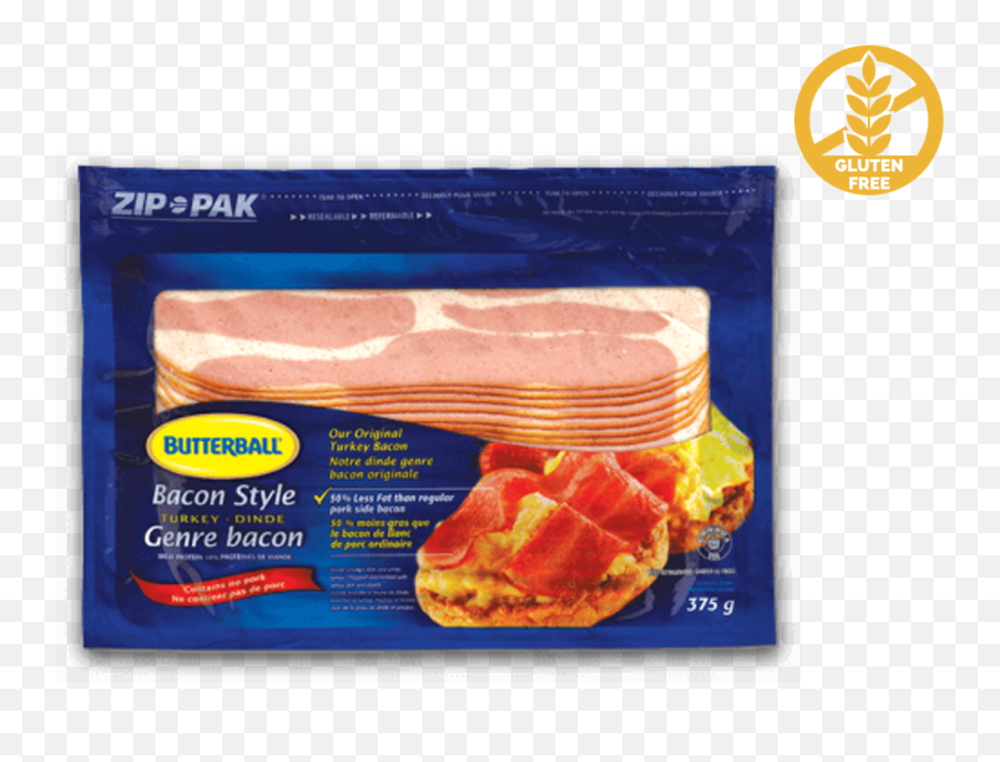 Original Bacon Style Turkey - Butterball Butterball Turkey Bacon Nutrition Facts Png,Bacon Transparent