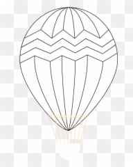 Hot Air Balloon Black And White - Air Ballooning png