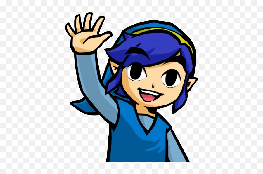 Download Tfh Blue Link High Five - Triforce Heroes Blue Link Legend Of Zelda Blue Link Png,Toon Link Transparent