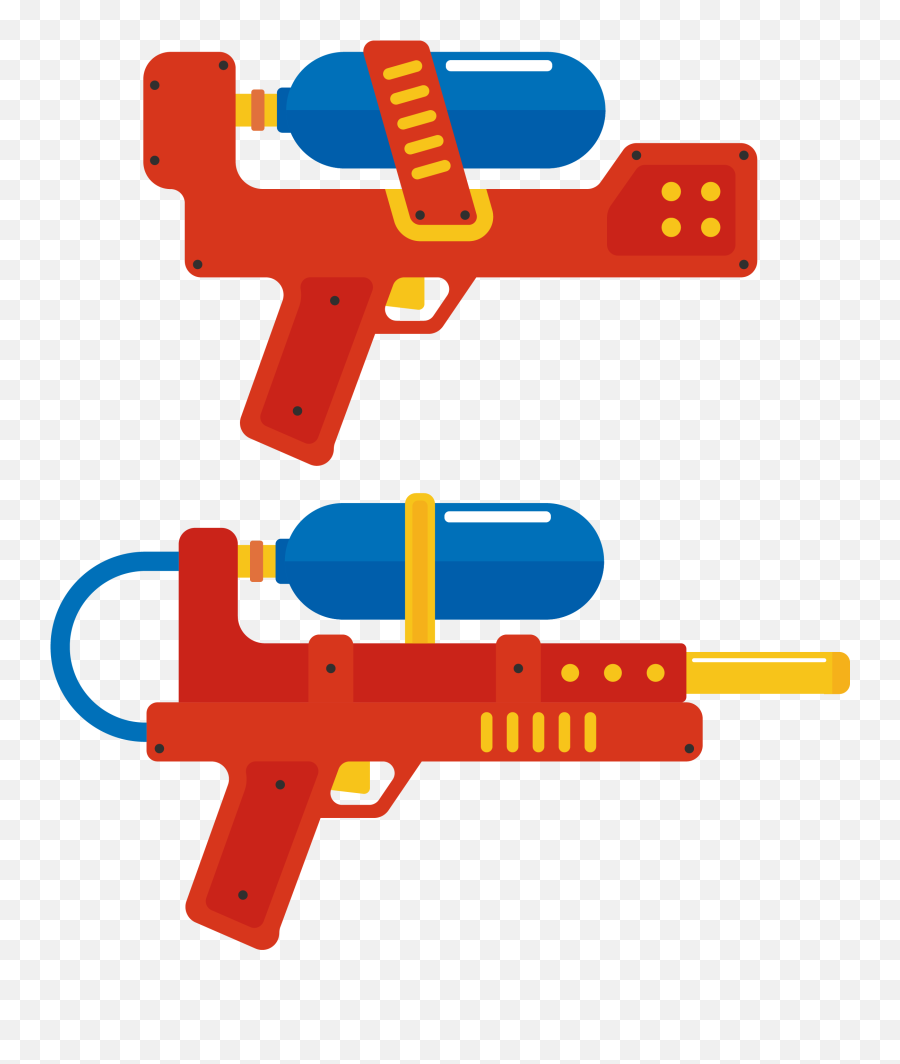Vector Orange Toy Gun Png Download - 26422913 Free Water Gun Vector Art,Squirt Gun Png