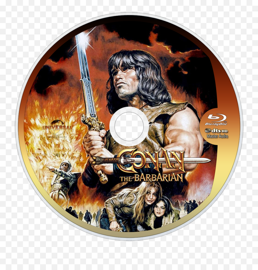 Conan The Barbarian Bluray Disc Image - Conan The Cimmerian Conan The Barbarian Cover Art Png,Conan The Barbarian Logo