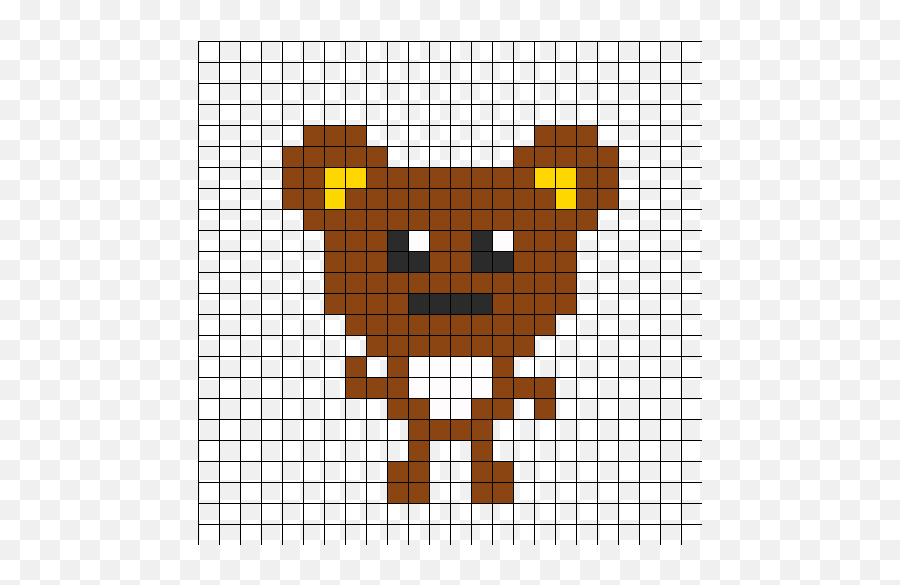 Rilakkuma Perler Bead Pattern Sprites Characters - Mario Pixel Art Coin Png,Rilakkuma Transparent