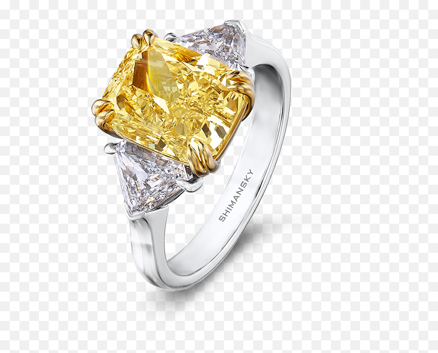 Fancy Yellow Diamond Ring With - Yellow Fancy Diamond Ring Png,Yellow Diamond Png