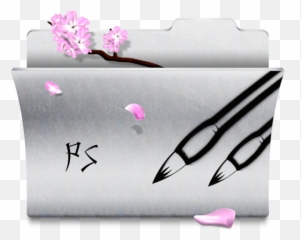 Photoshop Folder With Pink Flowers Icon Png Clipart Image
