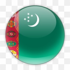 Round Icon Illustration Of Flag Turkmenistan - Flag Icon png