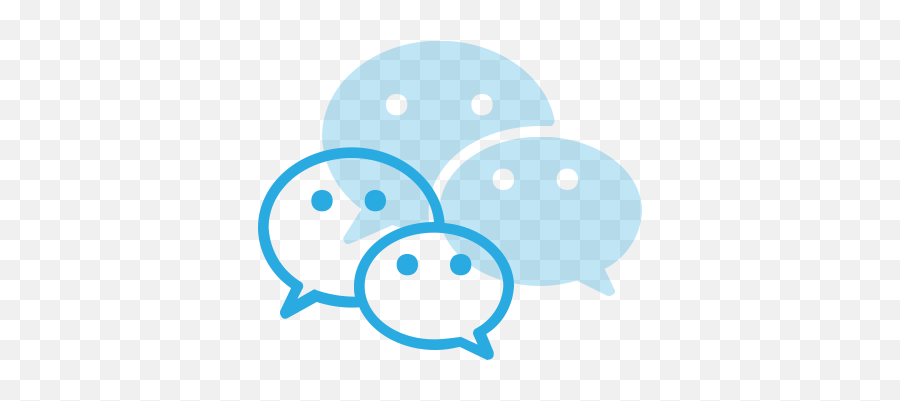 Logo Media Social Wechat Icon - Wechat Logo Blue Png,Wechat Logo Png