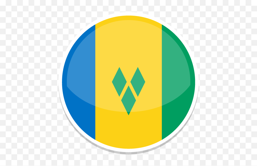 Saint Vincent And The Grenadines Icon Round World Flags - Saint Vincent And The Grenadines Flag Circle Png,St Honore Icon