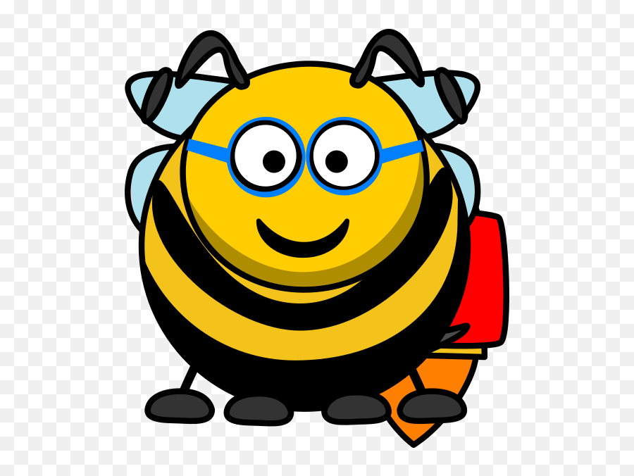 Bee With Jetpack Clip Art - Vector Clip Art Clipart Bee Cartoon Png,Jetpack Icon