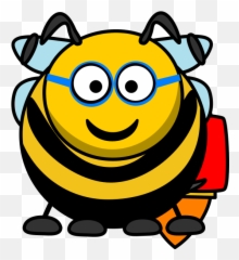 Bee With Jetpack Clip Art - Vector Clip Art Clipart Bee Cartoon Png,Jetpack Icon