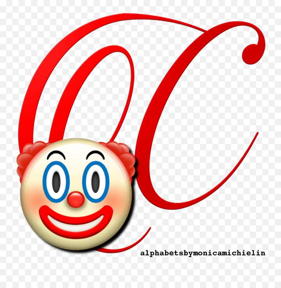 Clown Emoticon Emoji Alphabet Png - Apple Clown Emoji Png,Clown Emoji Png