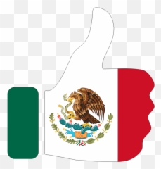 Thumbs Up With Mexican Flag - File Mexico Svg png
