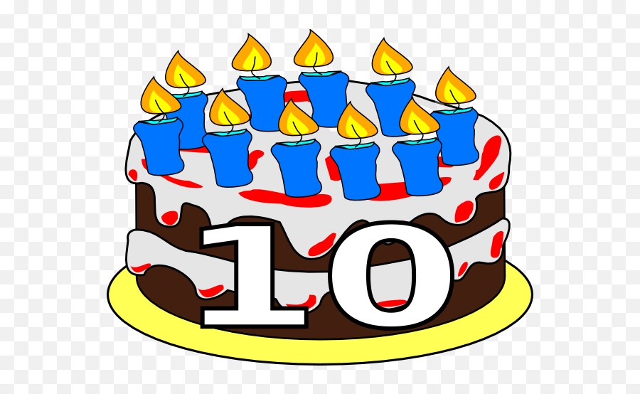 Download Hd Birthday Cake Clip Art Happy - Birthday Cake 10 Clipart Png,Birthday Cake Clipart Png