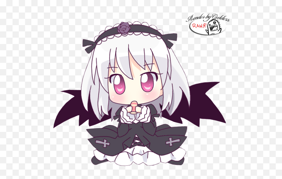 Render Suigintou Chibi Rozen Maiden Bonbon - Rozen Maiden Rozen Maiden Suigintou Chibi Png,Goddess Png