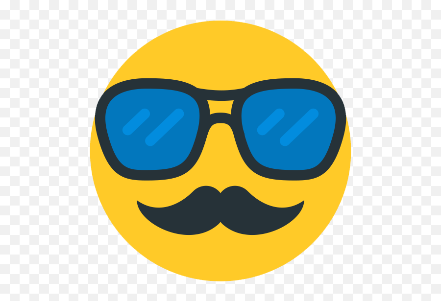 Cool Whatsapp Hipster Emoji Png Photos Mart - Smiley,Hipster Glasses Png