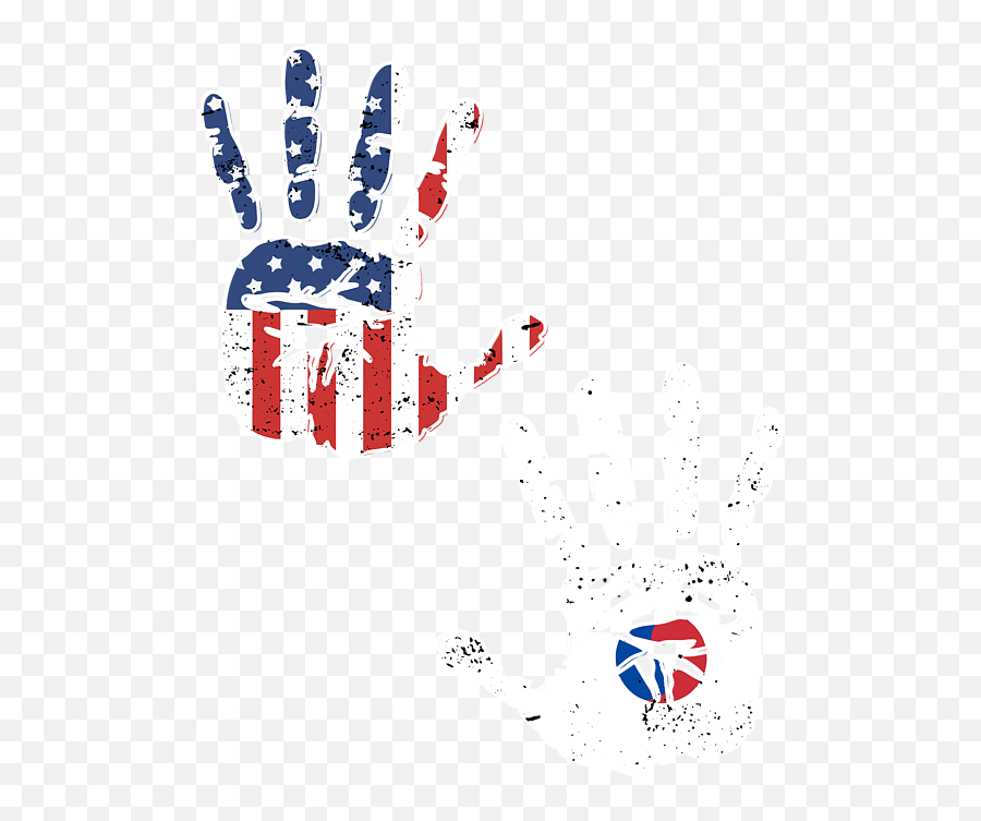 Usa South Korea Handprint Flag Proud Korean American Heritage Biracial Roots Culture Descendents Bath Towel - American Mexican Flag Transparent Png,Korean Flag Png