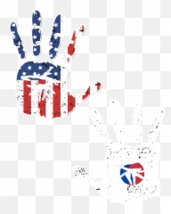Usa South Korea Handprint Flag Proud Korean American Heritage Biracial Roots Culture Descendents Bath Towel - American Mexican Flag Transparent Png,Korean Flag Png