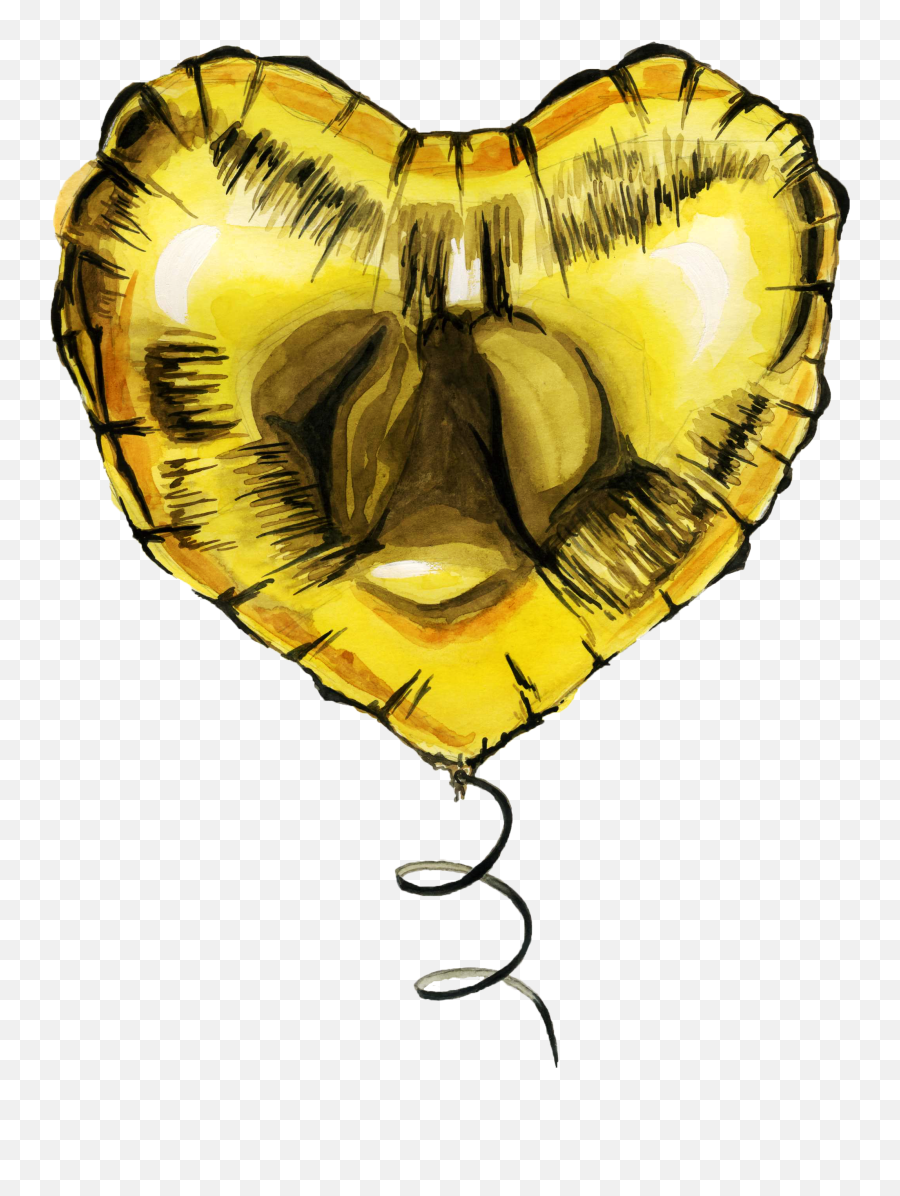 Watercolor Balloons Png - Metallic Balloon Clip Art,Yellow Balloon Png