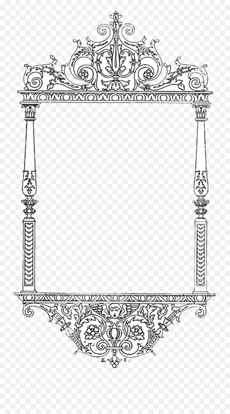 Free Digital Stamp - Ornate Borders Png,Ornate Frame Png