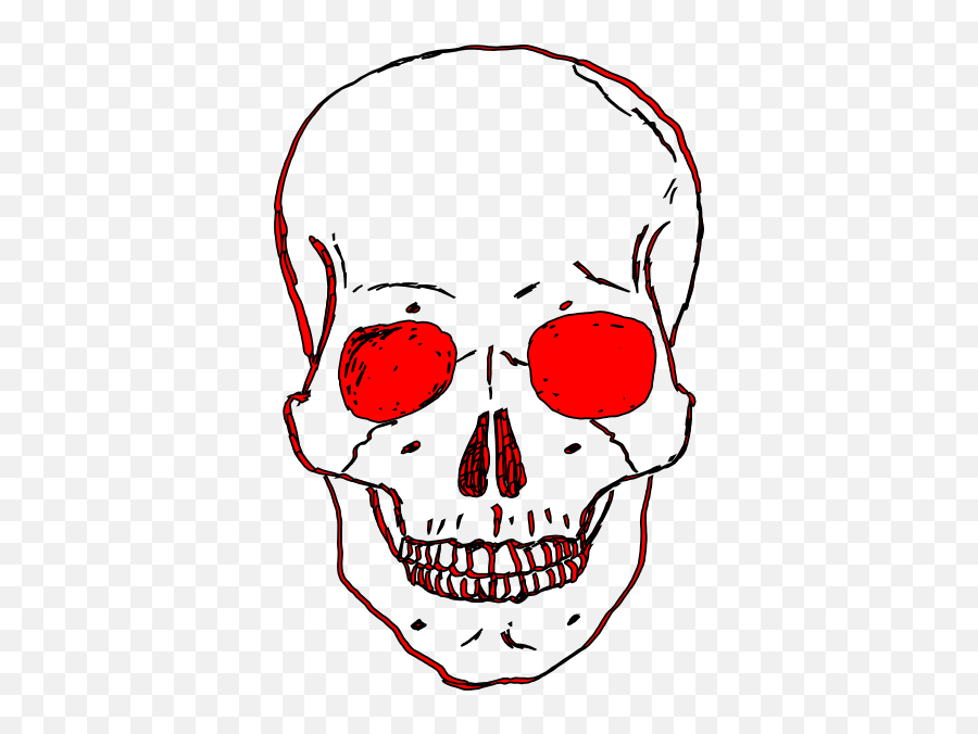 Free Red Skull Transparent Download - Transparent Cartoon Skull Png,Red Skull Png